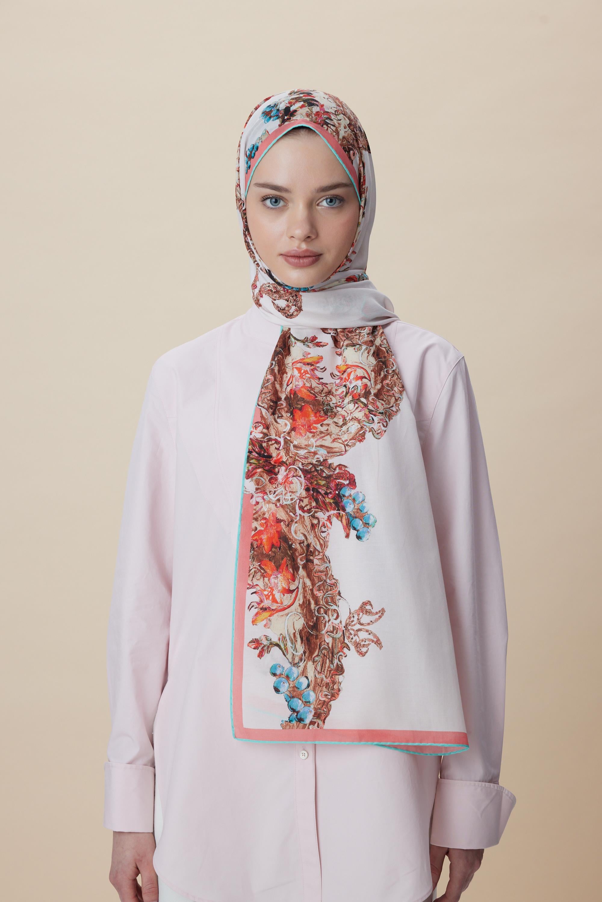 ŞEBNEM FLOŞ VİSKON ŞAL 70*190 CM - PUDRA PEMBE