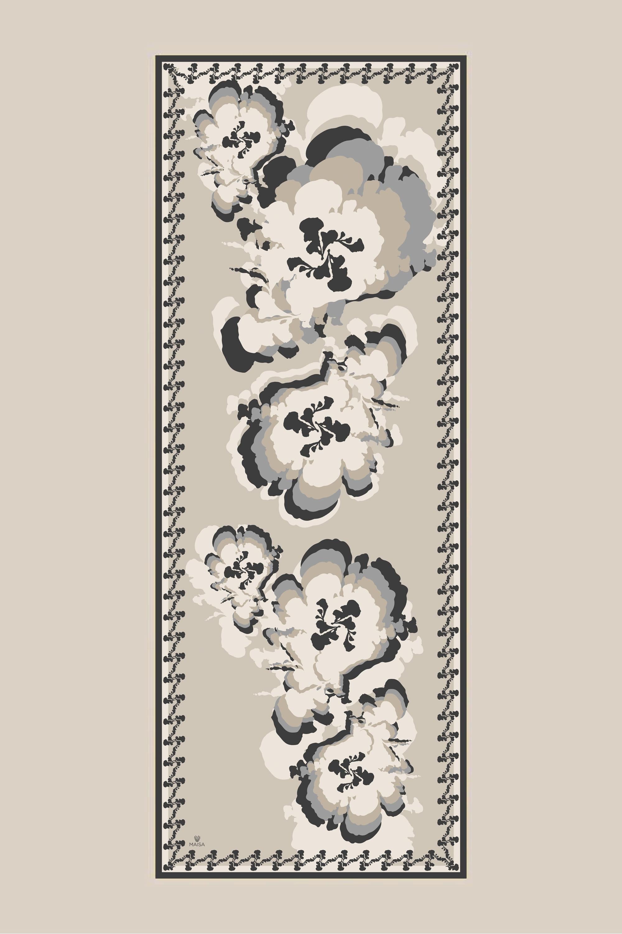SEDA KREP İPEK ŞAL 70*190 CM - GRİ