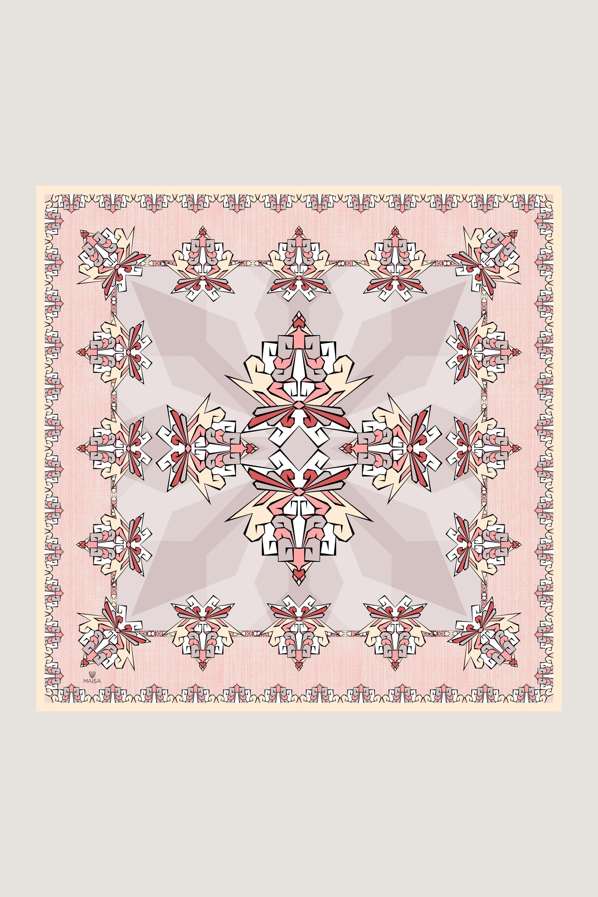 ŞİMAL MULBERRY İPEK EŞARP 90*90 CM - PUDRA PEMBE