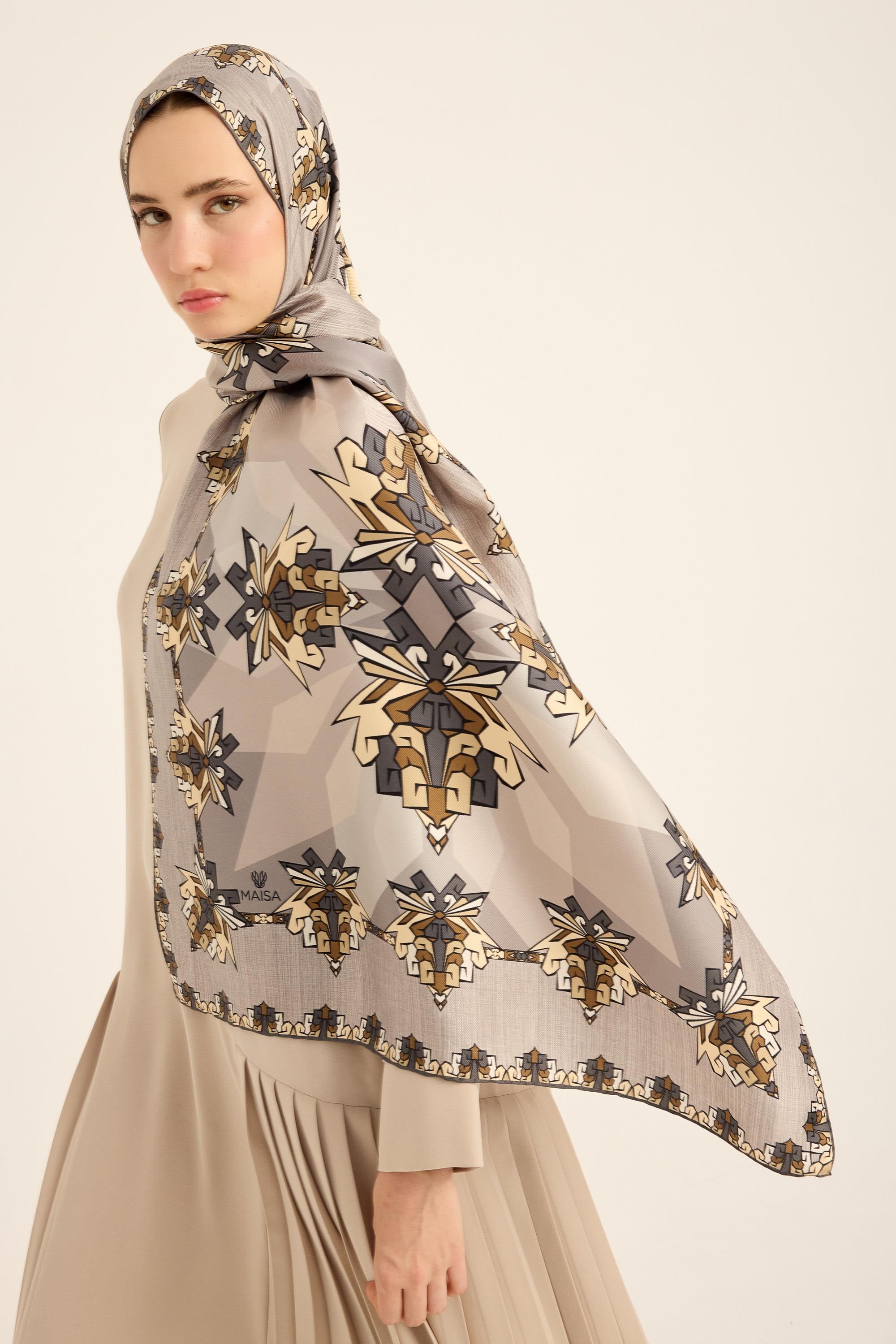 ŞİMAL MULBERRY İPEK ŞAL 70*190 CM - GRİ