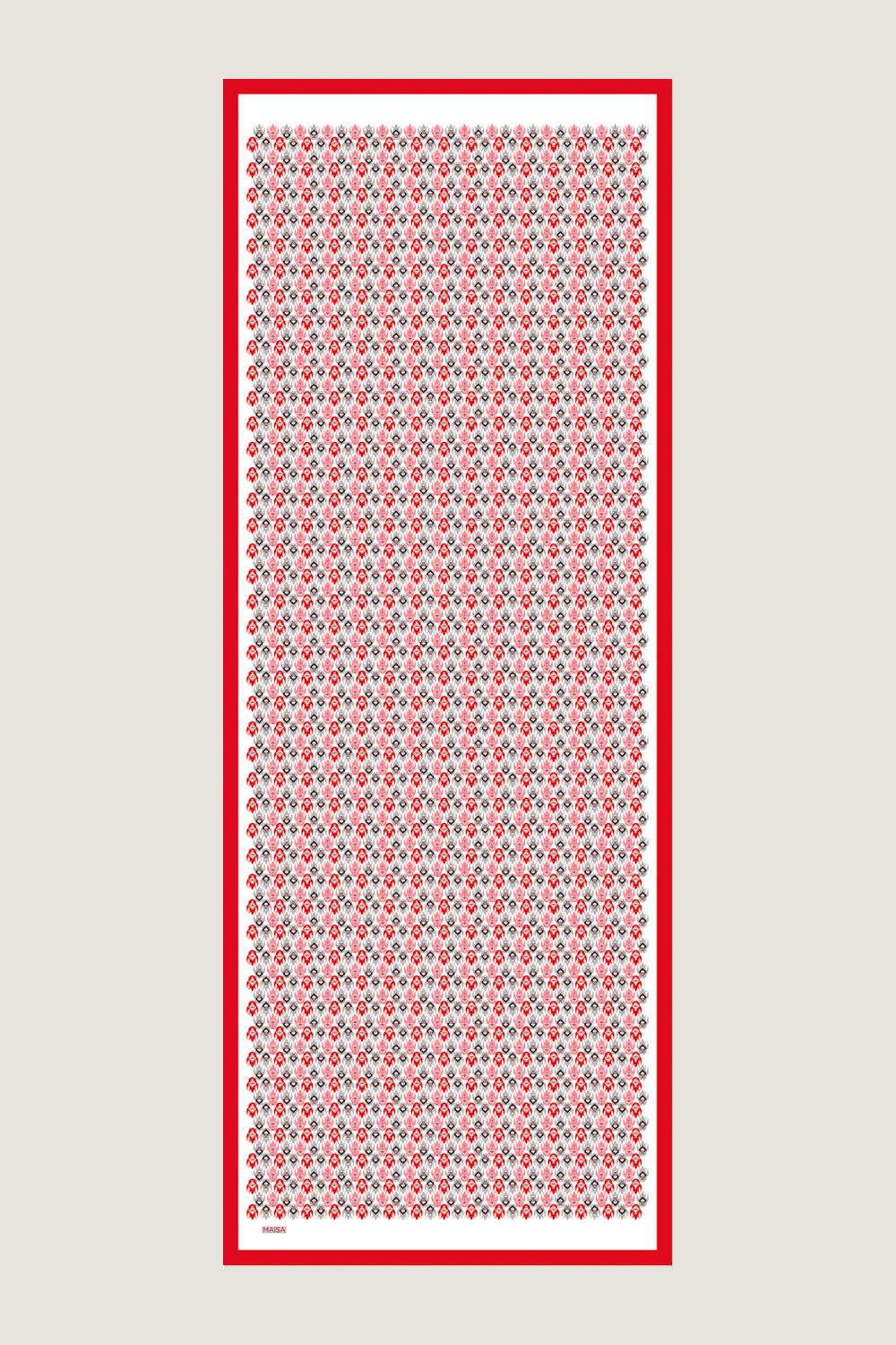 TAN FLOŞ VİSKON 70*190CM ŞAL - KIRMIZI 