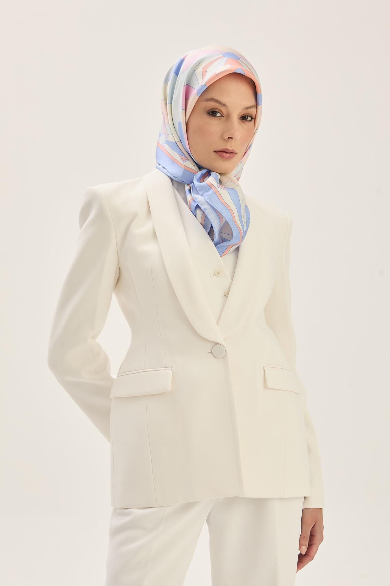 TARA MULBERRY İPEK EŞARP 90*90 CM - LİLA