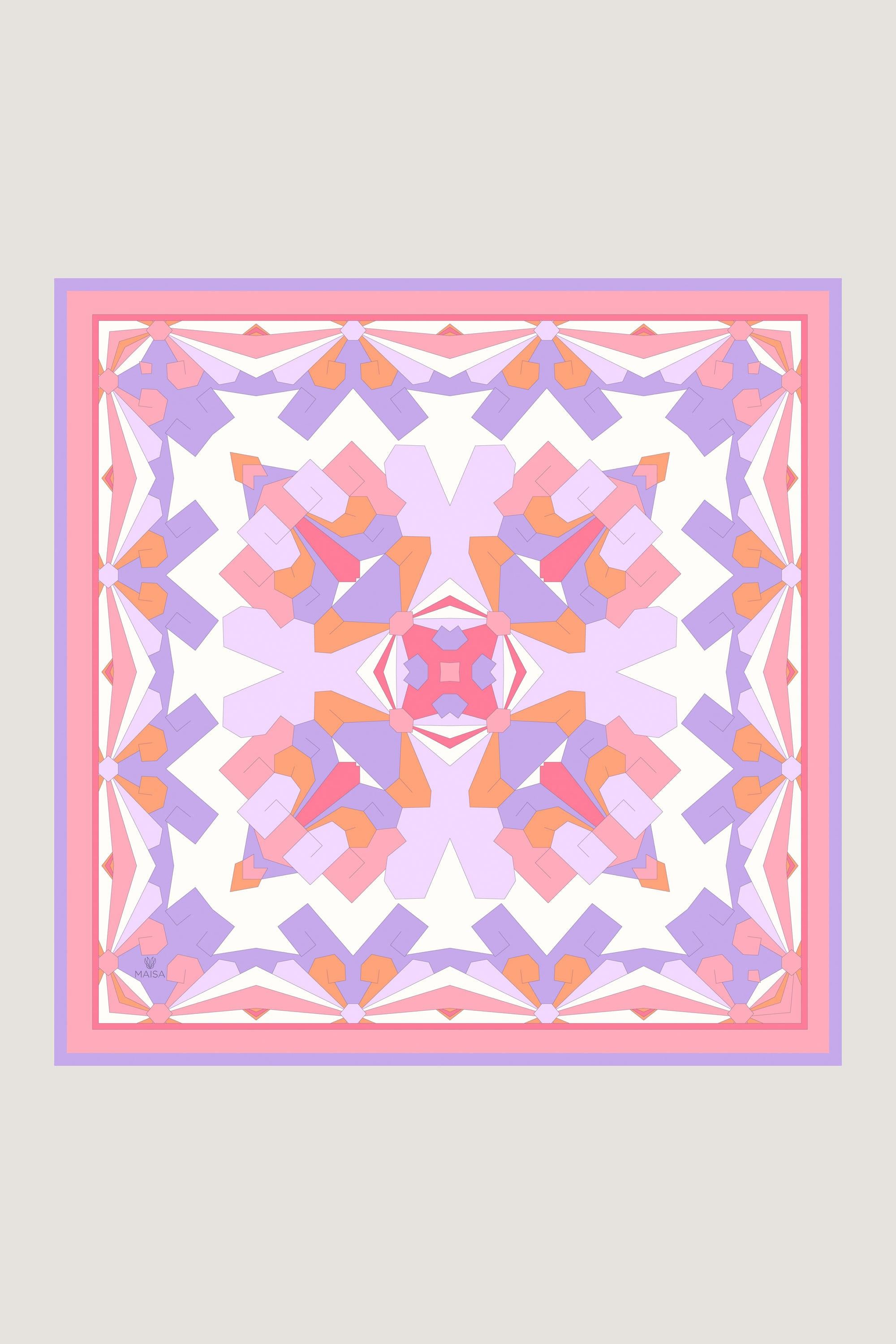 TARA MULBERRY İPEK EŞARP 90*90 CM - PEMBE