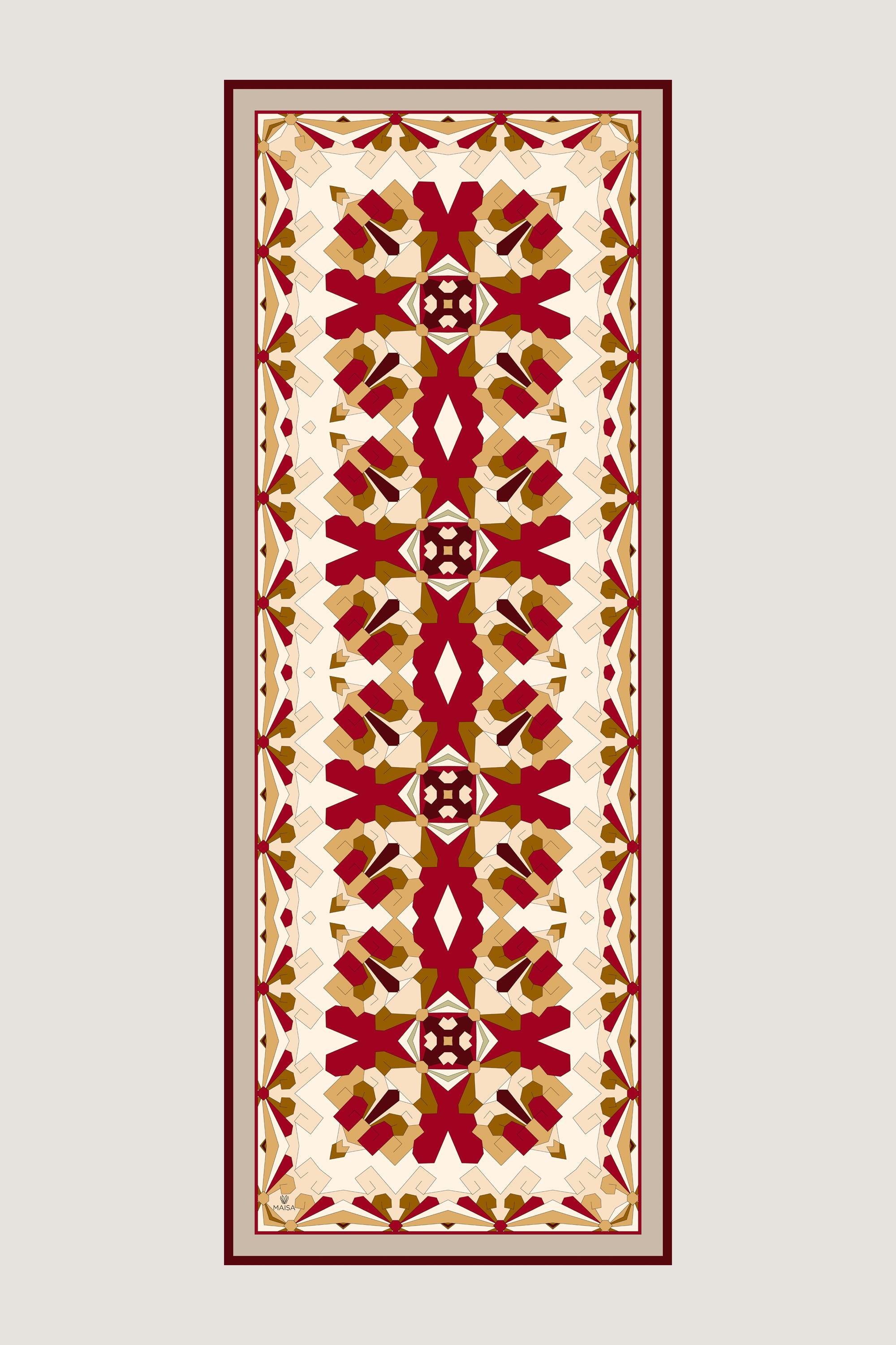 TARA PAMUK İPEK ŞAL 70*190 CM - KİREMİT