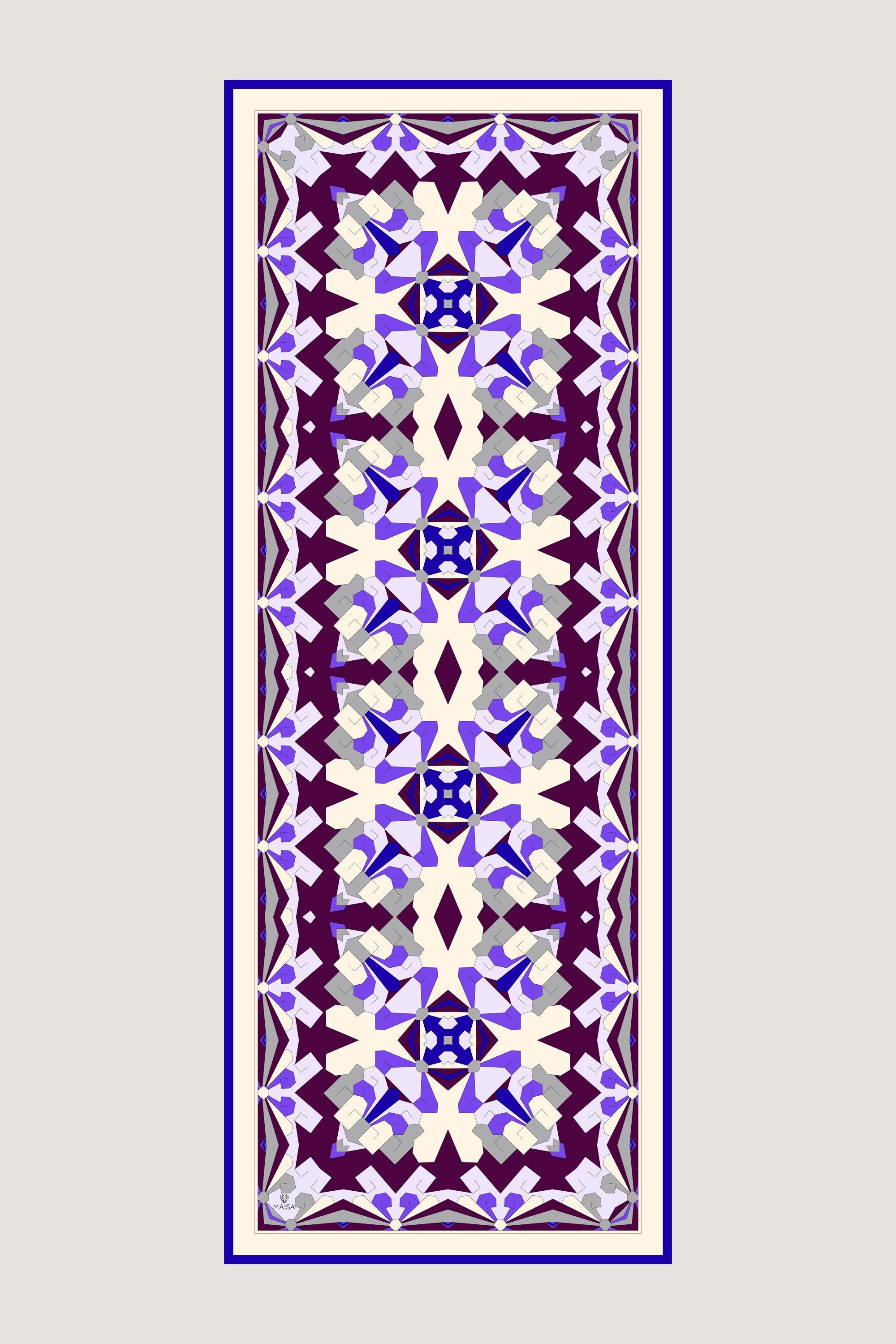 TARA PAMUK İPEK ŞAL 70*190 CM - MOR
