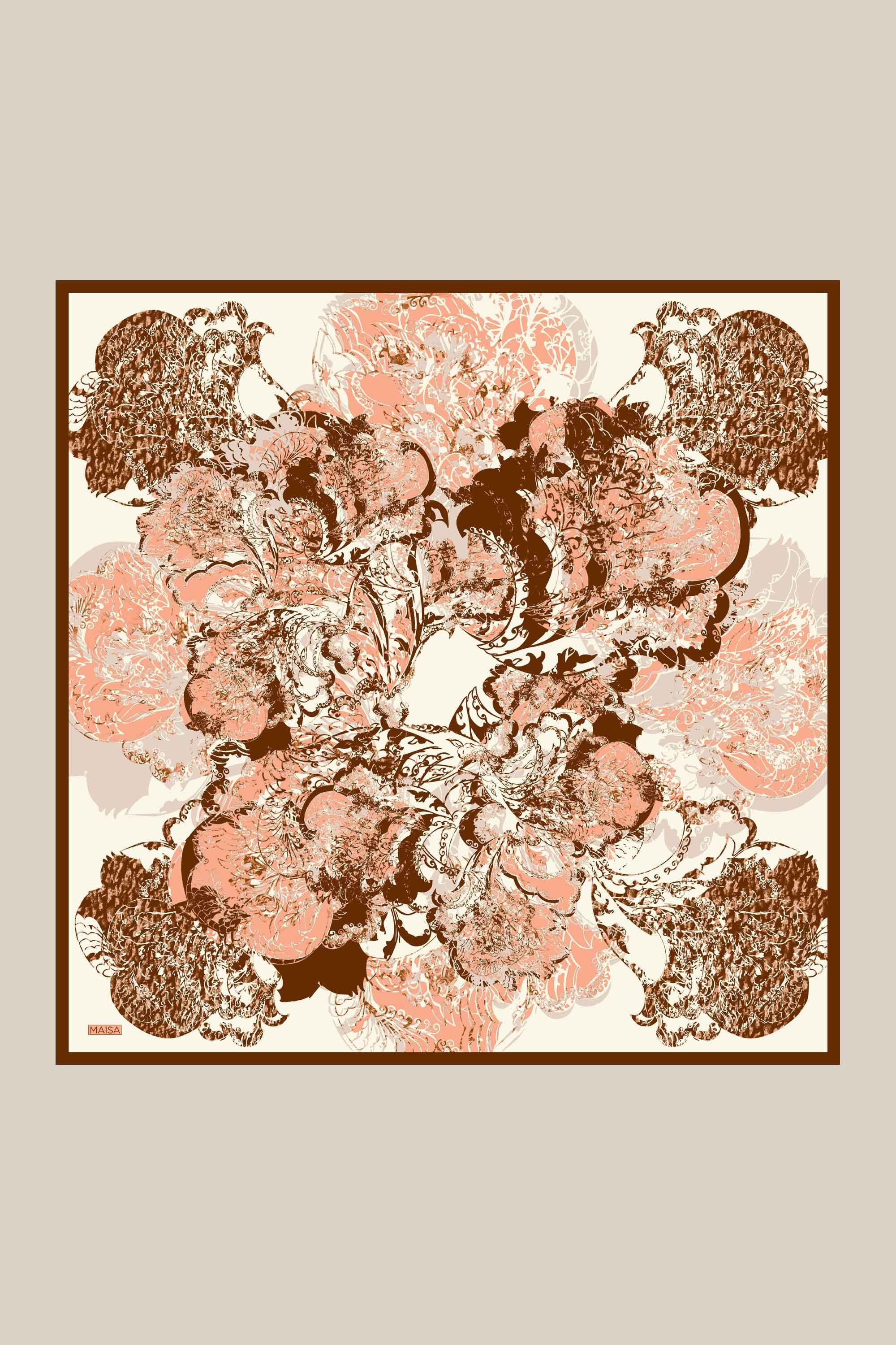 TUVANA MULBERRY İPEK EŞARP 90*90 CM - PUDRA PEMBE