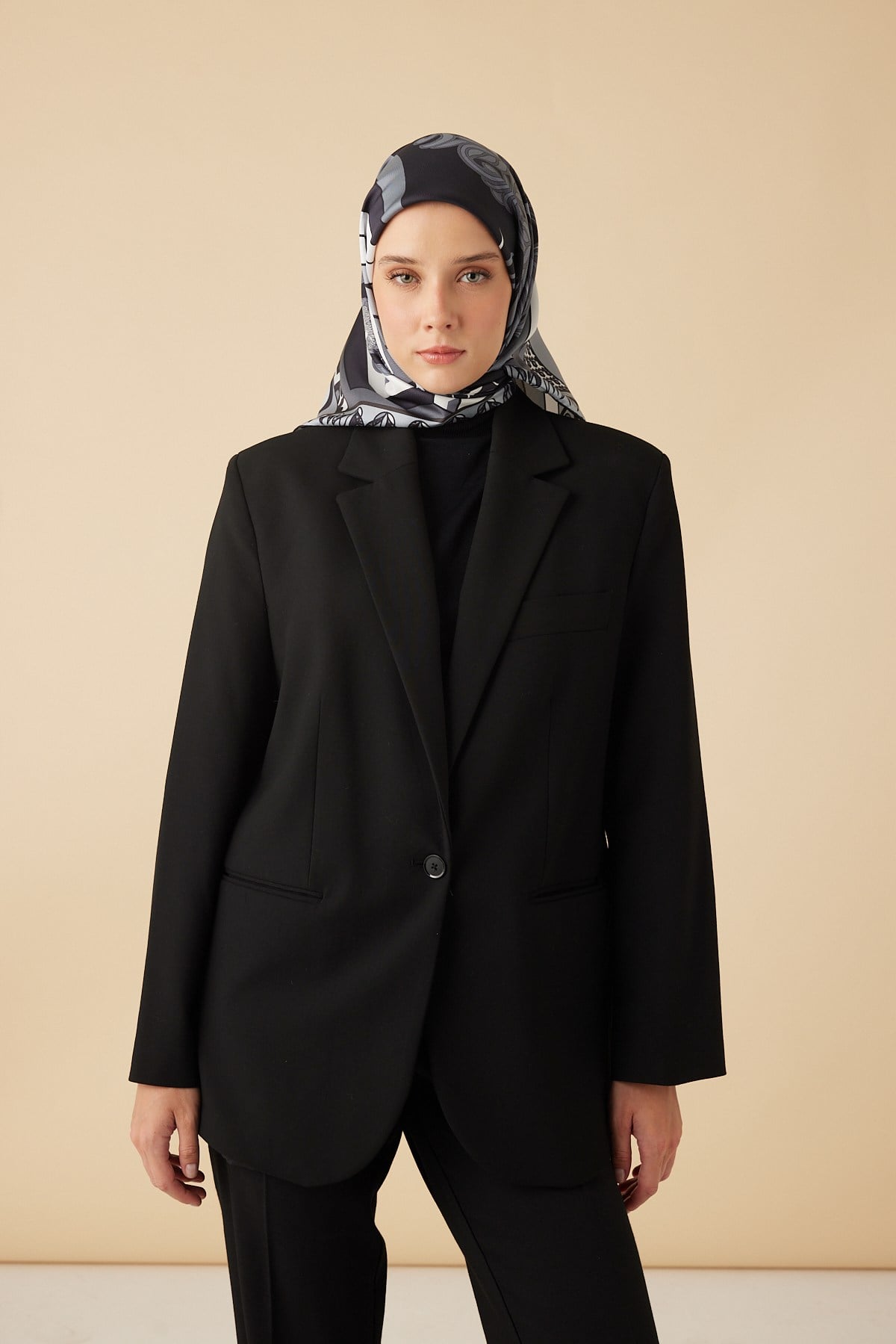 VERDA MULBERRY İPEK EŞARP 90*90 CM - GRİ