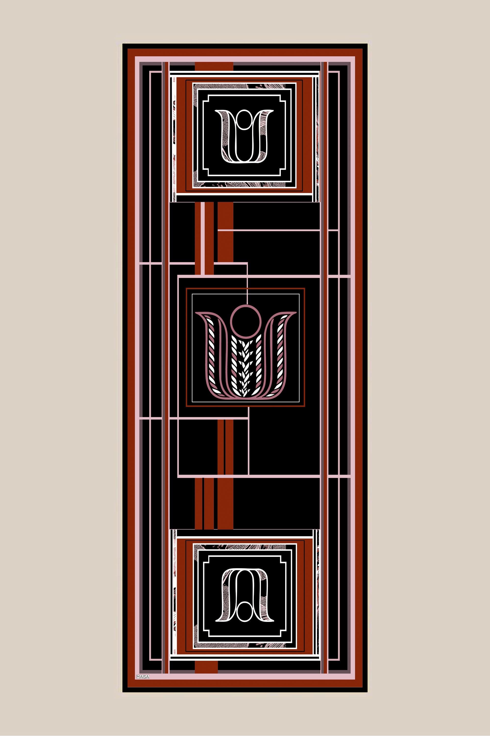 VİRA KREP İPEK ŞAL 70*190 CM - KİREMİT