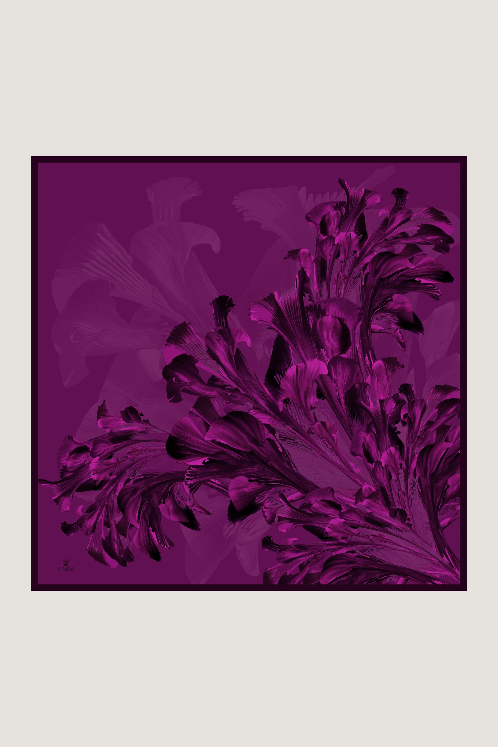 ZER TİVİL İPEK EŞARP 90*90 CM - MÜRDÜM