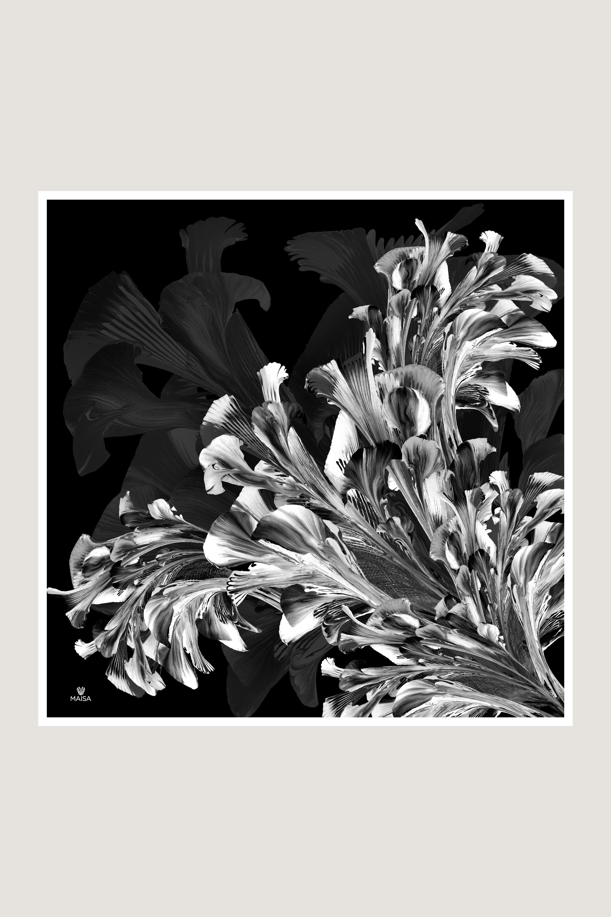 ZER TİVİL İPEK EŞARP 90*90 CM - SİYAH