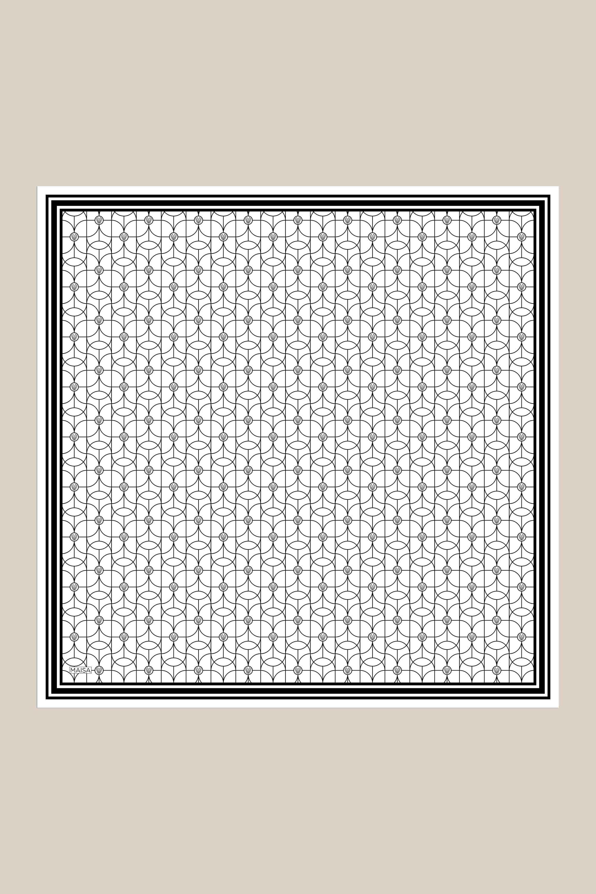 ZERRE TİVİL İPEK EŞARP 90*90 CM - K. SİYAH