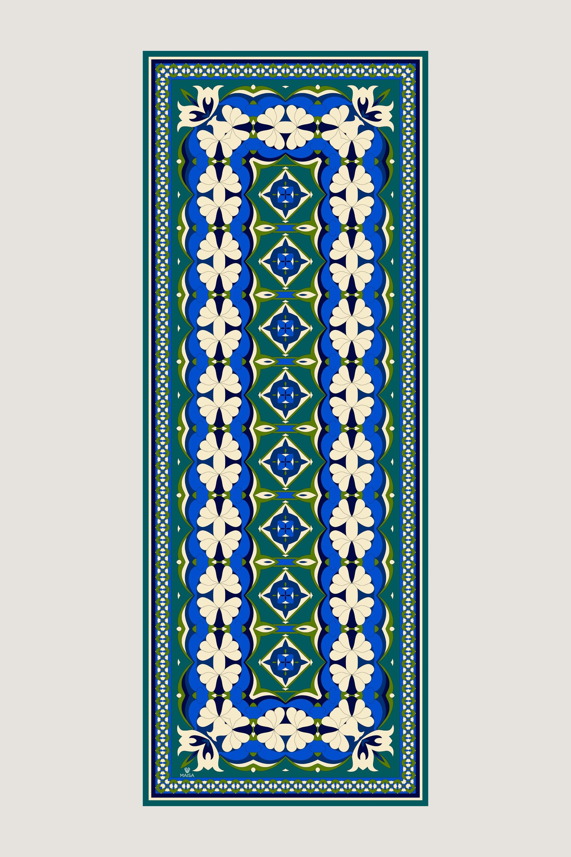 ZEYN PAMUK İPEK ŞAL 70*190 CM - PETROL MAVİSİ
