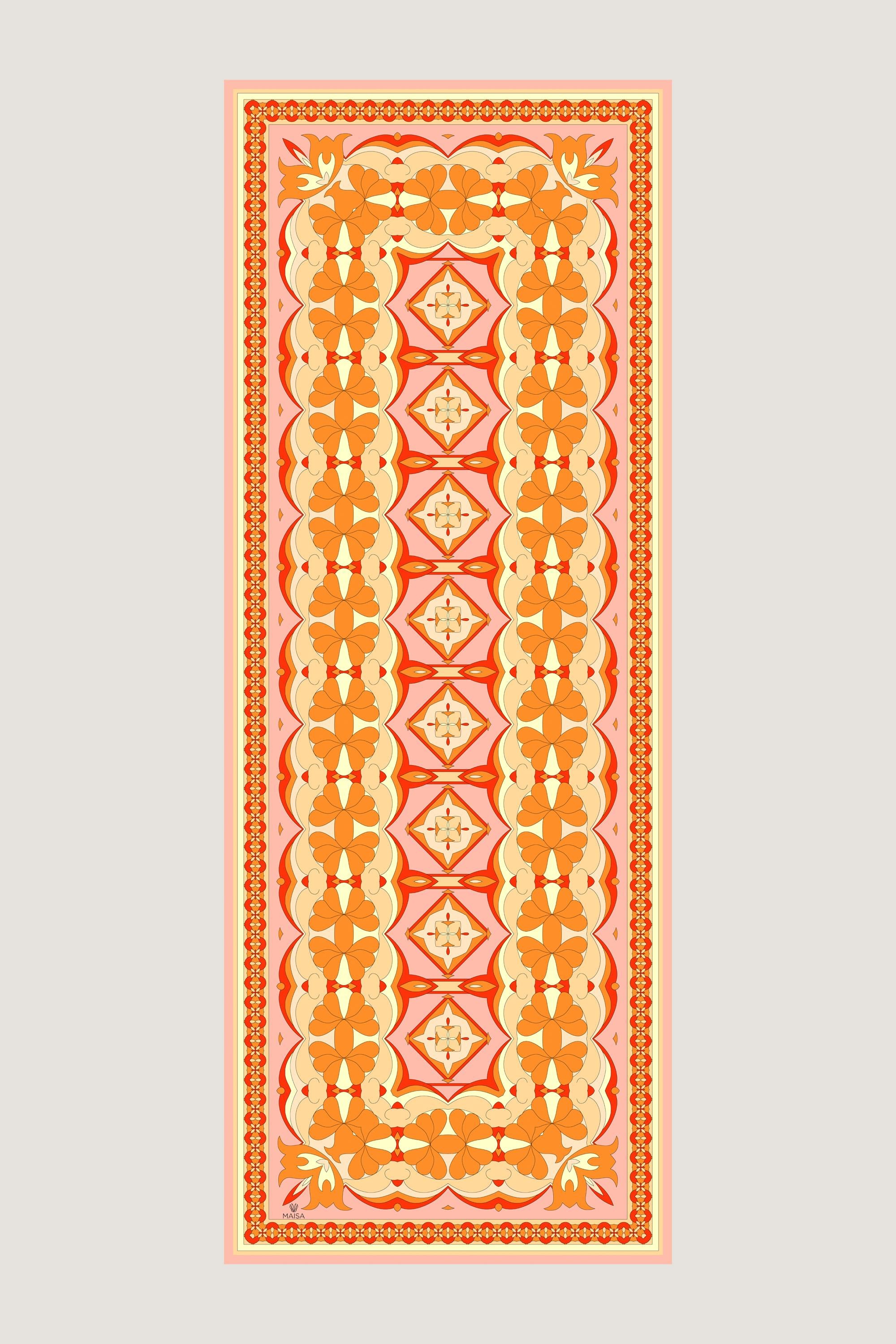 ZEYN PAMUK İPEK ŞAL 70*190 CM - TURUNCU