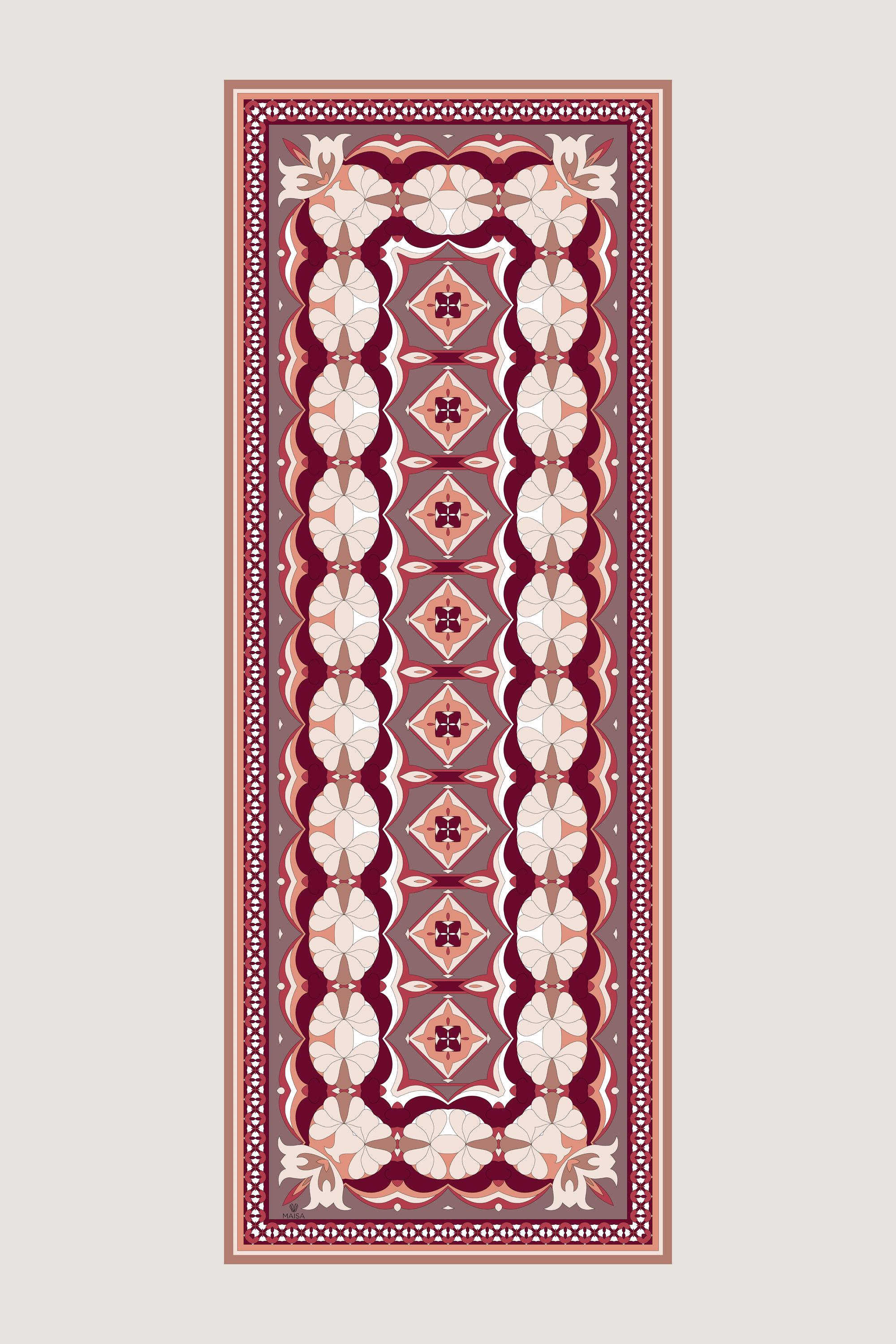 ZEYN YÜN İPEK ŞAL 70*190 CM - BORDO