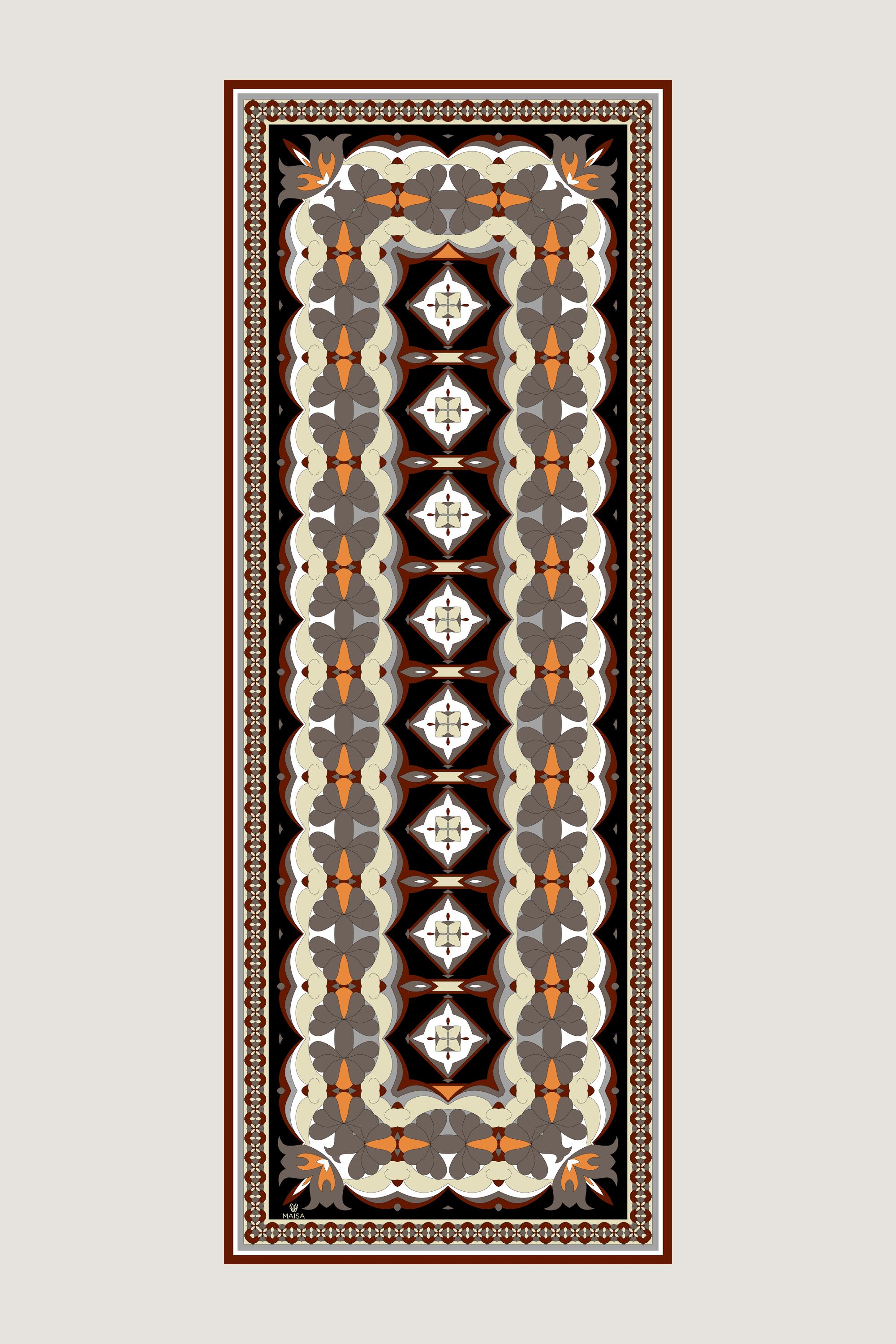 ZEYN YÜN İPEK ŞAL 70*190 CM - KAHVERENGİ