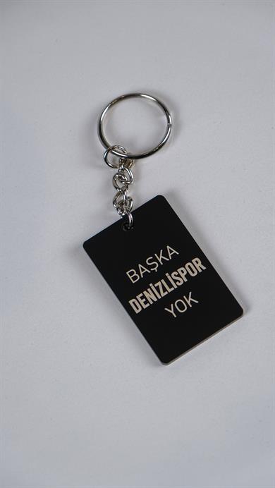 Siyah işlemeli anahtarlık 