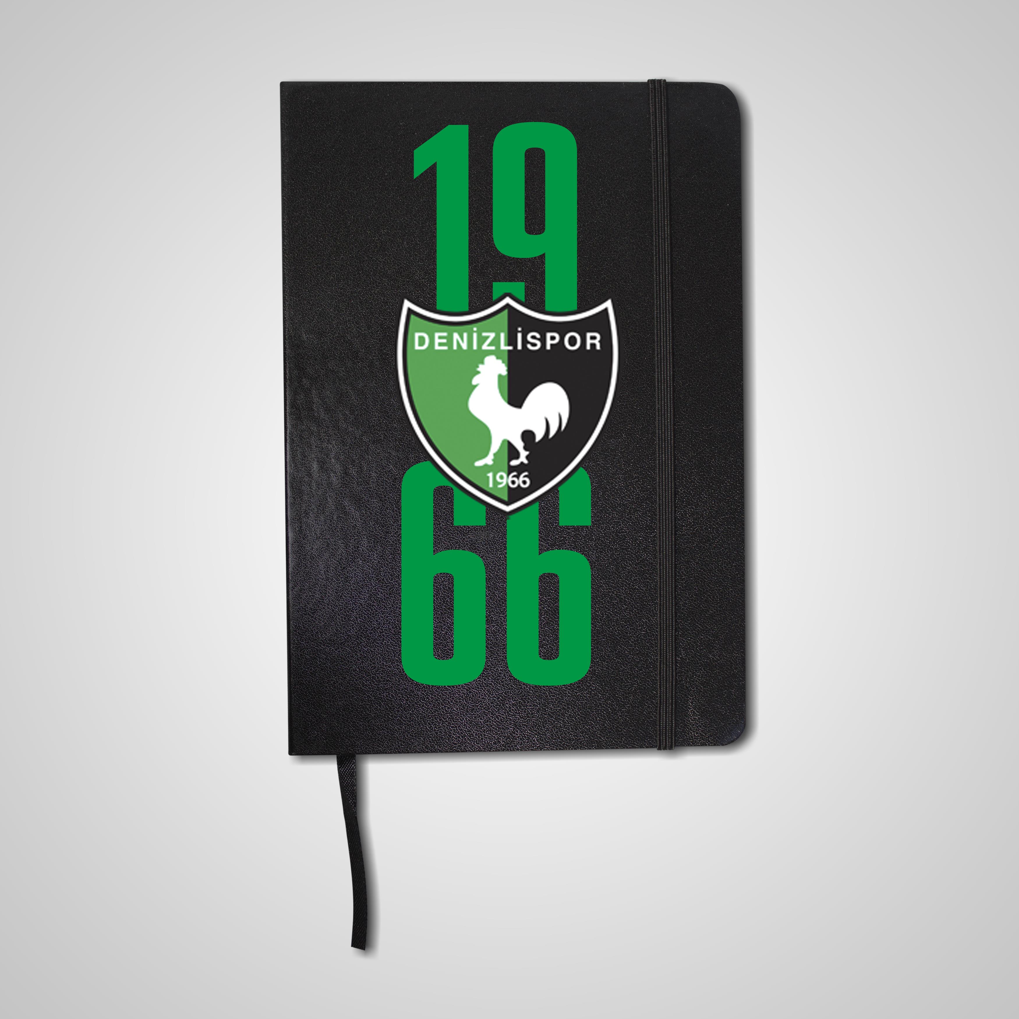 Denizlispor Siyah kapakli logolu Bloknot 15x23 