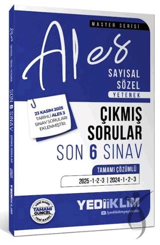 2026 ALES Sayısal Sözel Yetenek Tamamı Çözümlü Son 6 Sınav Çıkmış Sorular (23 Kasım 2025 Ales-3 Ekli)