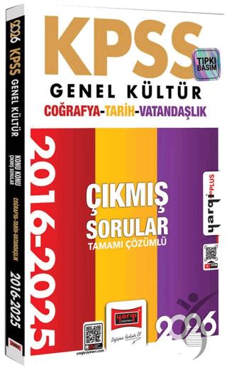 2026 KPSS Genel Kültür Tarih Coğrafya Vatandaşlık 2016 - 2026 Konu Konu Tamamı Çözümlü Çıkmış Sorular