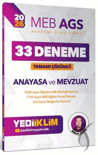 2026 MEB AGS Anayasa ve Mevzuat Tamamı Çözümlü 33 Deneme