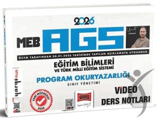 2026 MEB-AGS Eğitim Bilimleri ve Türk Milli Eğitim Sistemi Program Okuryazarlığı Sınıf Yönetimi Video Ders Notları
