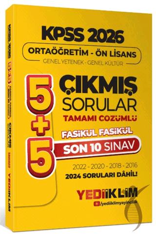 2026 Ortaöğretim-Önlisans Genel Yetenek Genel Kültür 5+5 Tamamı Çözümlü Son 10 Sınav Fasikül Fasikül Çıkmış Sorular