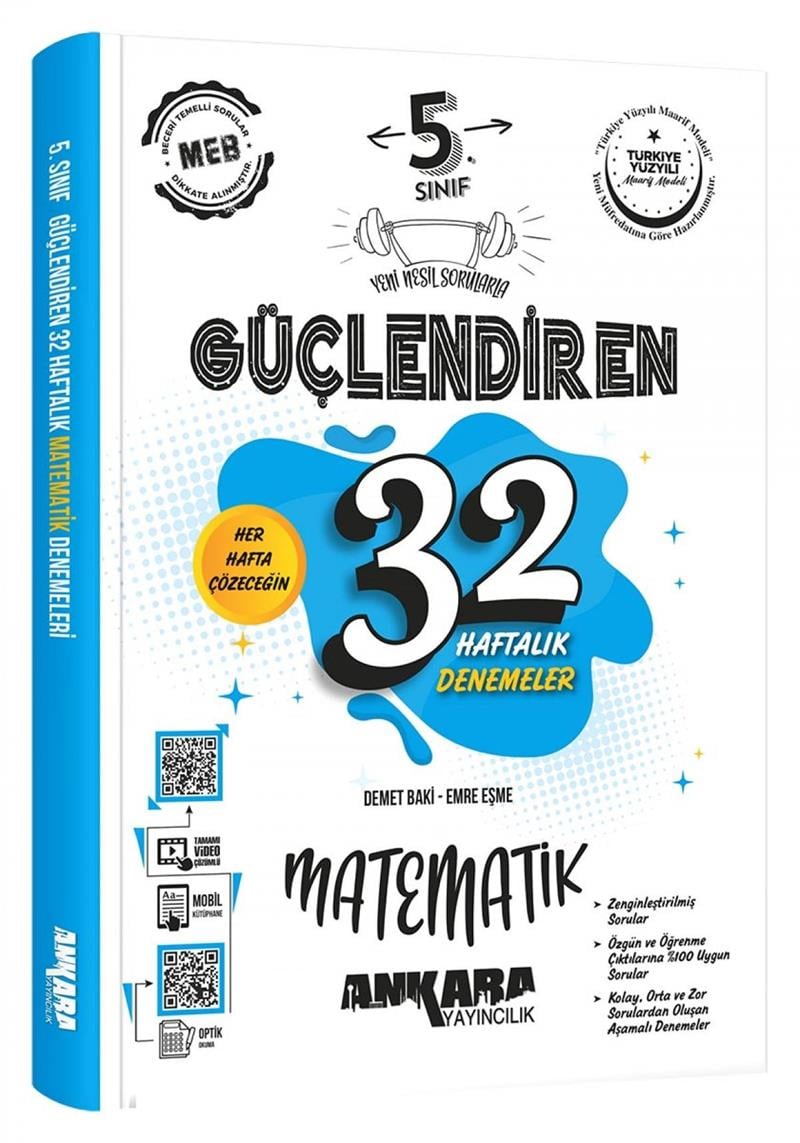5. Sınıf Matematik Güçlendiren 32 Haftalık Denemeler