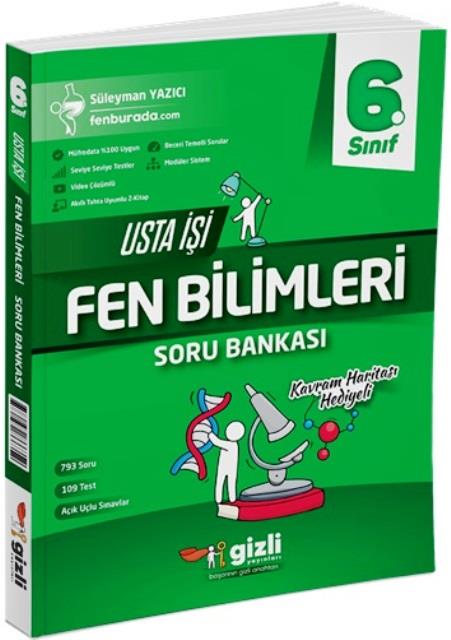 6. Sınıf Fen Bilimleri Usta İşi Soru Bankası + Kavram Haritası