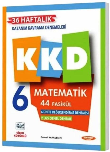 6. Sınıf Matematik KKD 44 Fasikül Haftalık Kazanım Kavrama Denemeleri Kurmay Yayınları