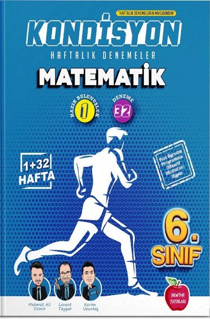 6.Sınıf Kondisyon Matematik Haftalık Kazanım Denemeleri 33 Hafta