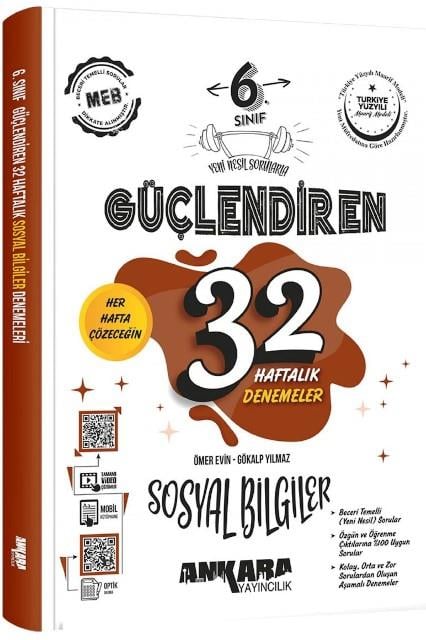 6. Sınıf Sosyal Bilgiler Güçlendiren 32 Haftalık Kazanım Denemeleri