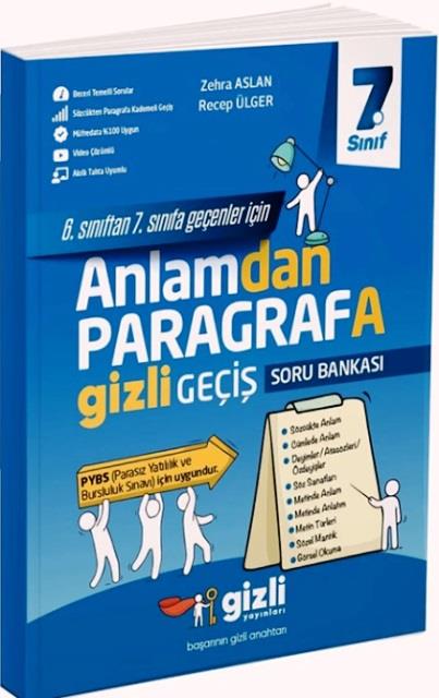 7. Sınıf Anlamdan Paragrafa Gizli Geçiş