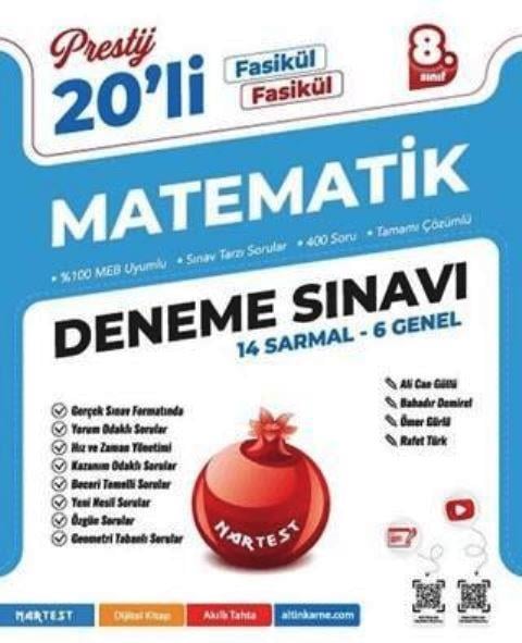 8. Sınıf LGS Prestij Matematik 20`li Deneme Sınavı