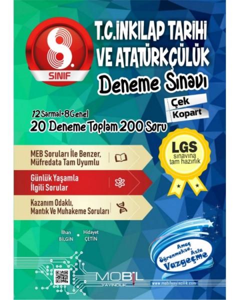 8. Sınıf TC İnkılap Tarihi ve Atatürkçülük 20 li Çek Kopart Deneme Sınavı Mobil Yayıncılık