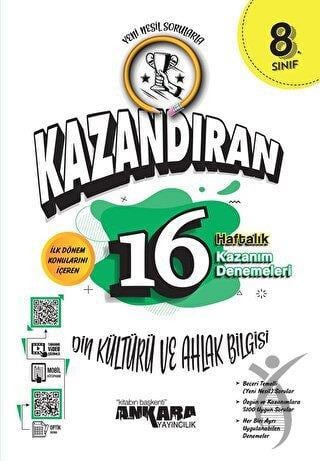 8. Sınıf LGS Din Kültürü Ve Ahlak Bilgisi Kazandıran 16 Haftalık Kazanım Denemeleri