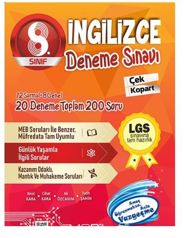 8. Sınıf İngilizce 20 li Çek Kopart Deneme Sınavı Mobil Yayıncılık