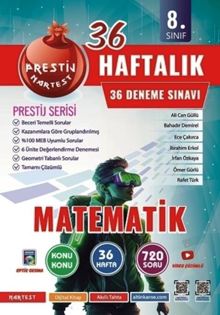 8. Sınıf LGS 36 Haftalık Matematik Denemeleri