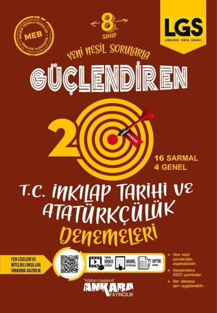 8. Sınıf LGS T.C. İnkılap Tarihi ve Atatürkçülük Güçlendiren 20 Deneme