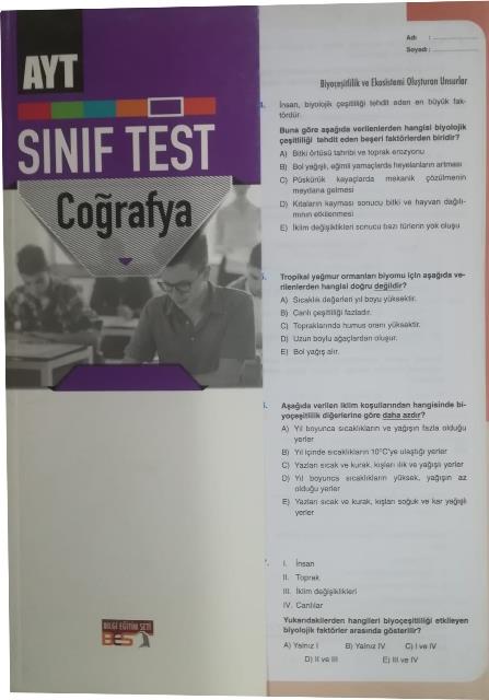 AYT Coğrafya Yaprak Test 