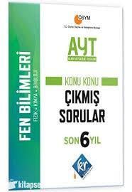 AYT Fen Bilimleri Son 6 Yıl Konu Konu Çıkmış Sorular