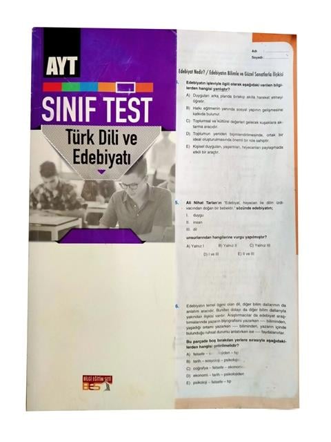 AYT Türk Dili Edebiyatı Yaprak Test 