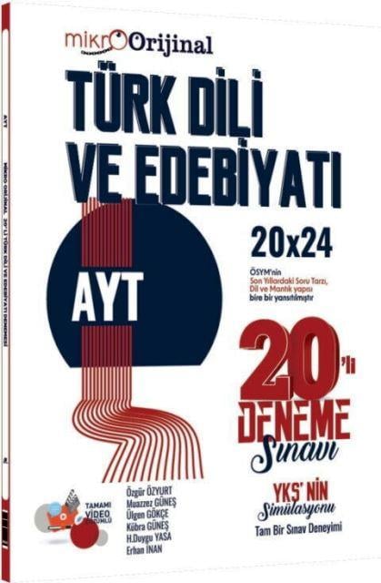 AYT Türk Dili ve Edebiyatı 20 li Deneme Sınavı