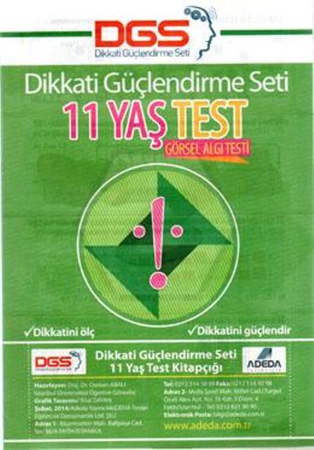 Dikkati Güçlendirme Seti 11 Yaş Test