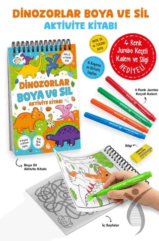Dinozorlar – Boya ve Sil Aktivite Kitabı / 3 Yaş +