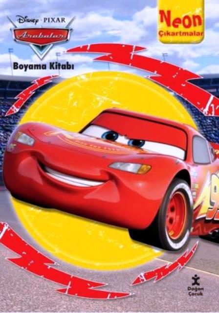 Disney Arabalar Neon Çıkartmalı Boyama Kitabı 
