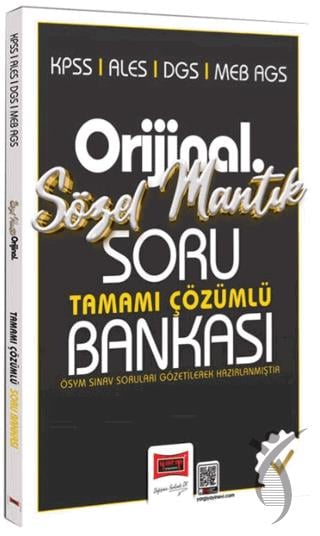 KPSS ALES DGS MEB-AGS Orijinal Sözel Mantık Tamamı Çözümlü Soru Bankası