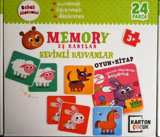 Memory Eş Kartlar Sevimli Hayvanlar  Bebek Akademisi Serisi