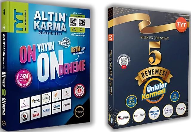 TYT 10 Karma Deneme Seti (5 DENEME HEDİYELİ) Altın Karma