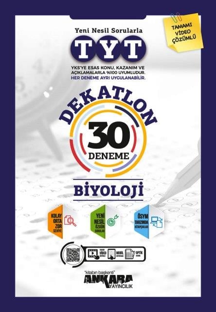 TYT Biyoloji Dekatlon 30 Deneme 
