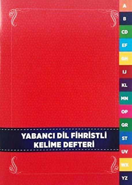 Yabancı Dil Kelime Defteri Fihristli 